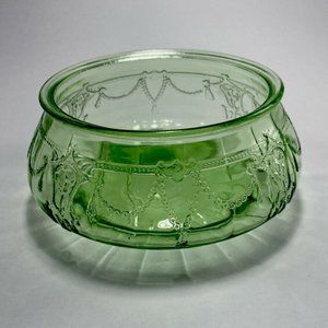 30s Hocking Green Glass Cameo Ballerina Dancing Gi